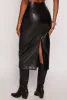 Faux Leather Slit Back Pencil Skirt sold by Rainbow