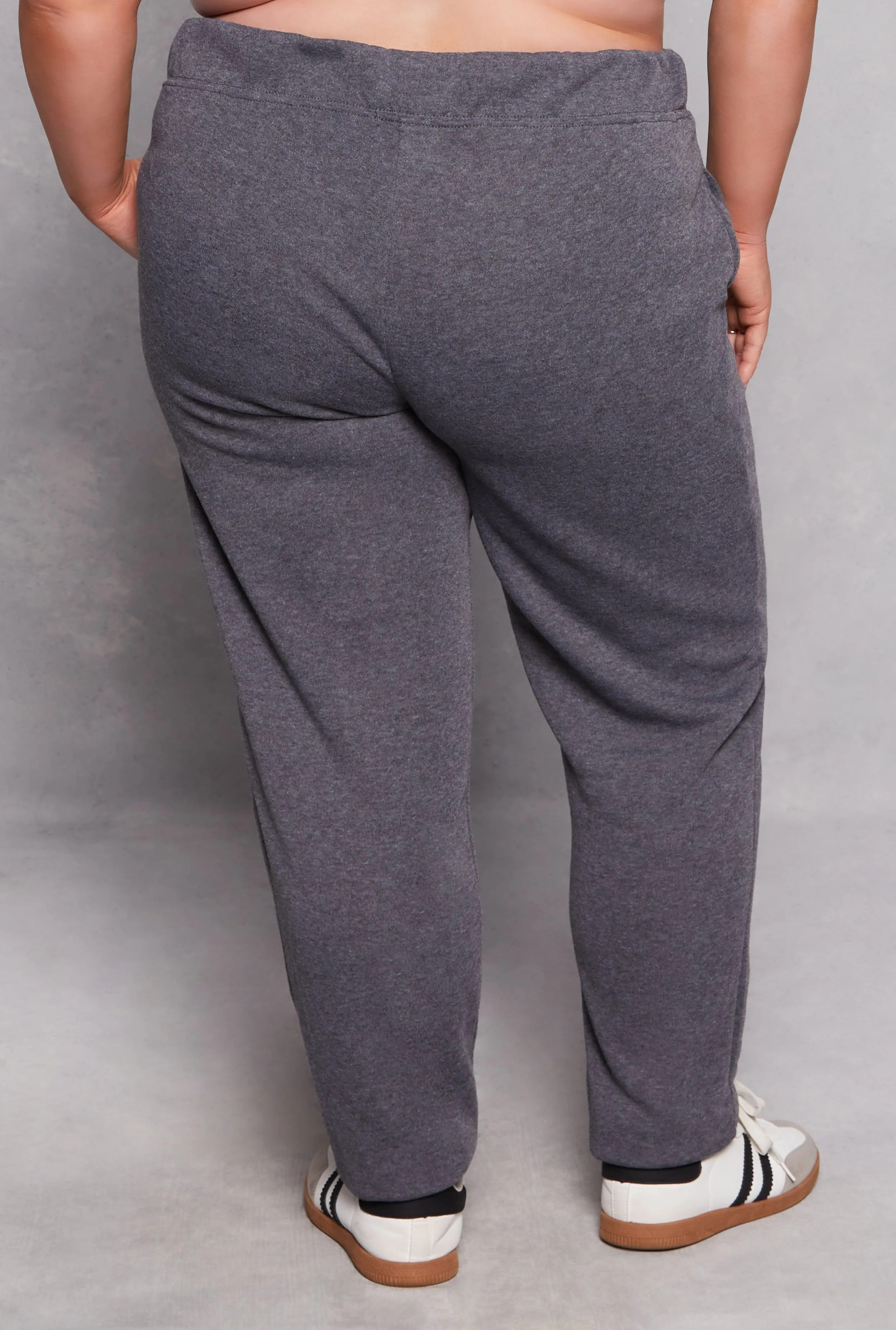 Plus Size Fleece High Waisted Sweatpants sold by Rainbow product image thumbnail 3