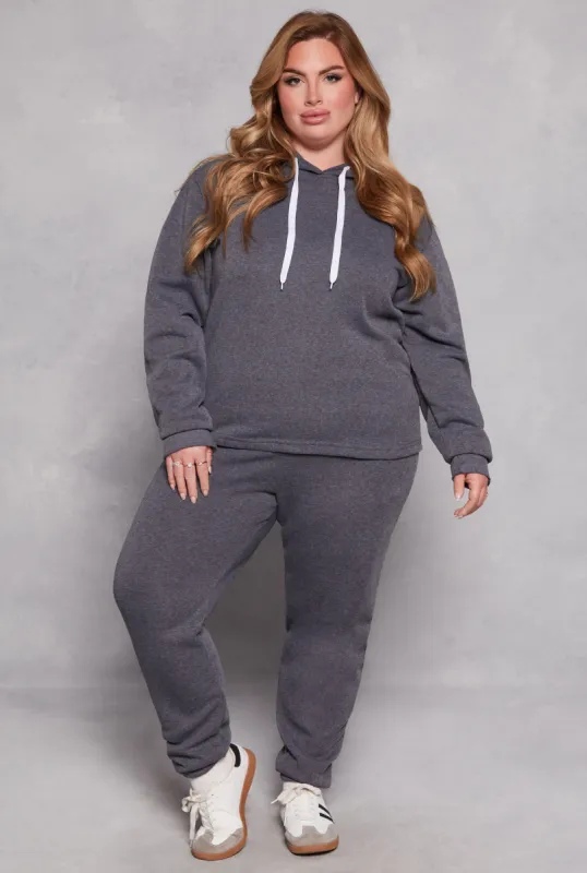 Plus Size Fleece High Waisted Sweatpants sold by Rainbow