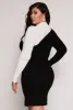 Plus Size Color Block Keyhole Sweater Dress sold by Rainbow