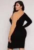 Plus Size Color Block Keyhole Sweater Dress sold by Rainbow
