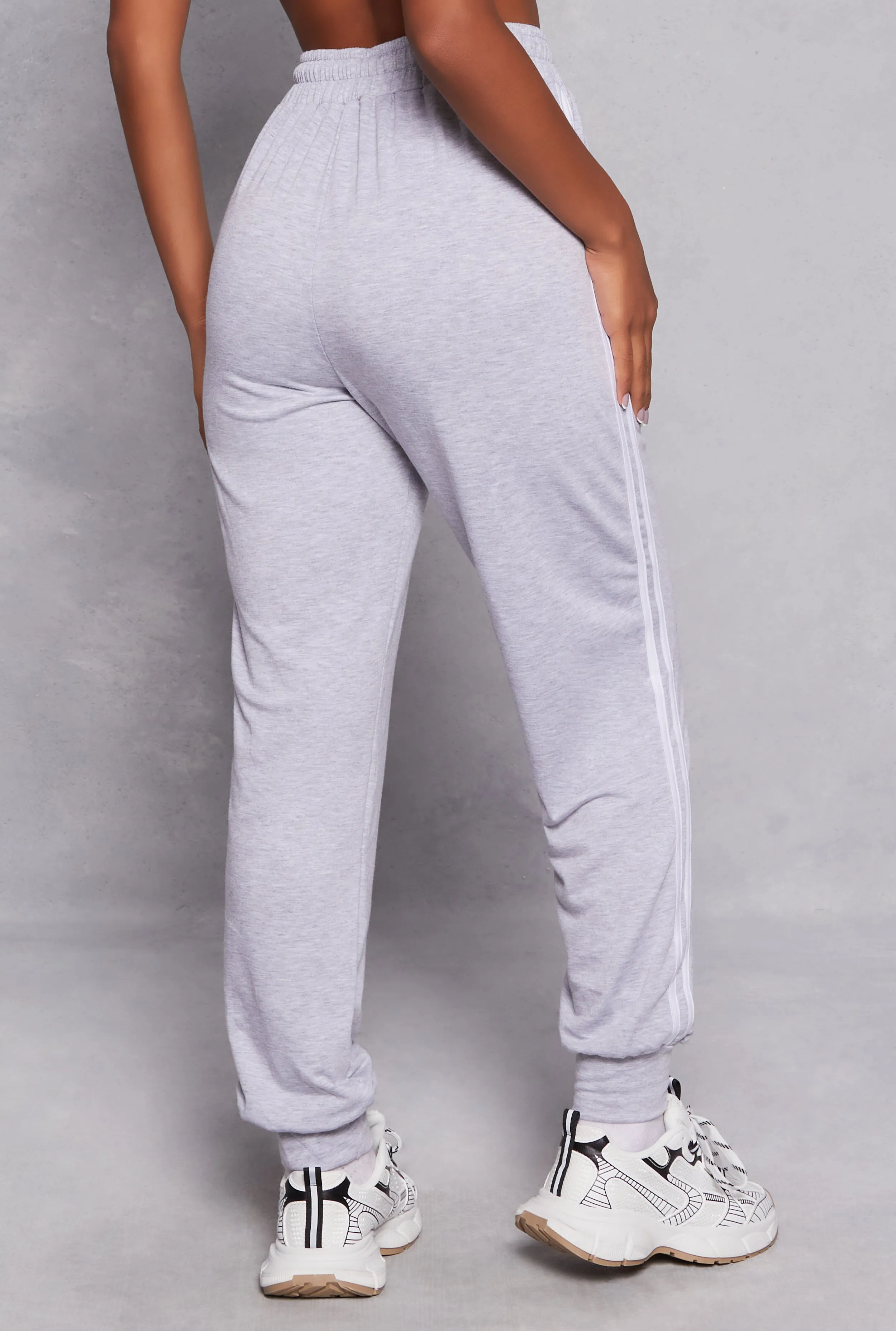 French Terry Varsity Stripe Drawstring Joggers sold by Rainbow product image thumbnail 3