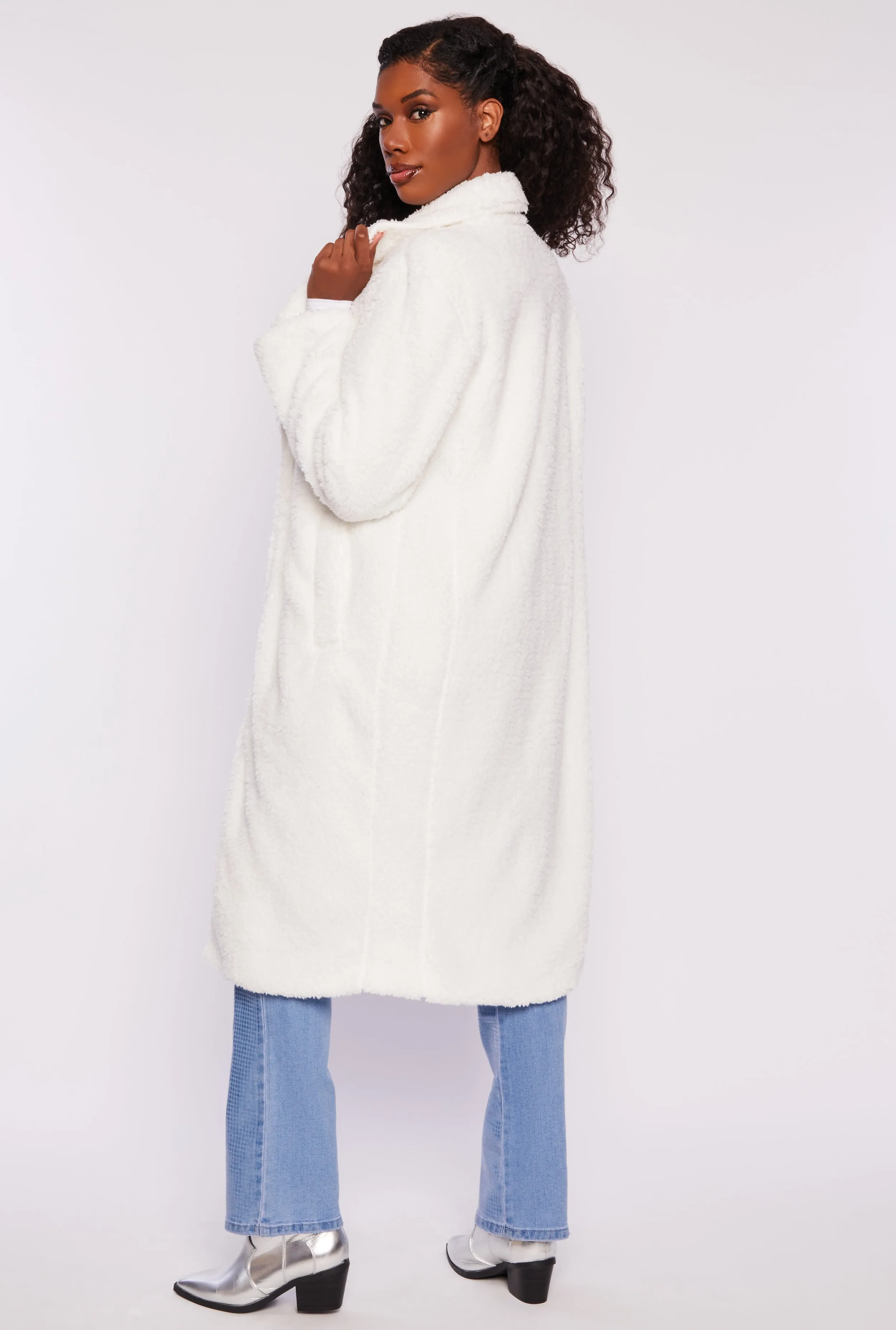 Collared Sherpa Teddy Coat sold by Rainbow product image thumbnail 3