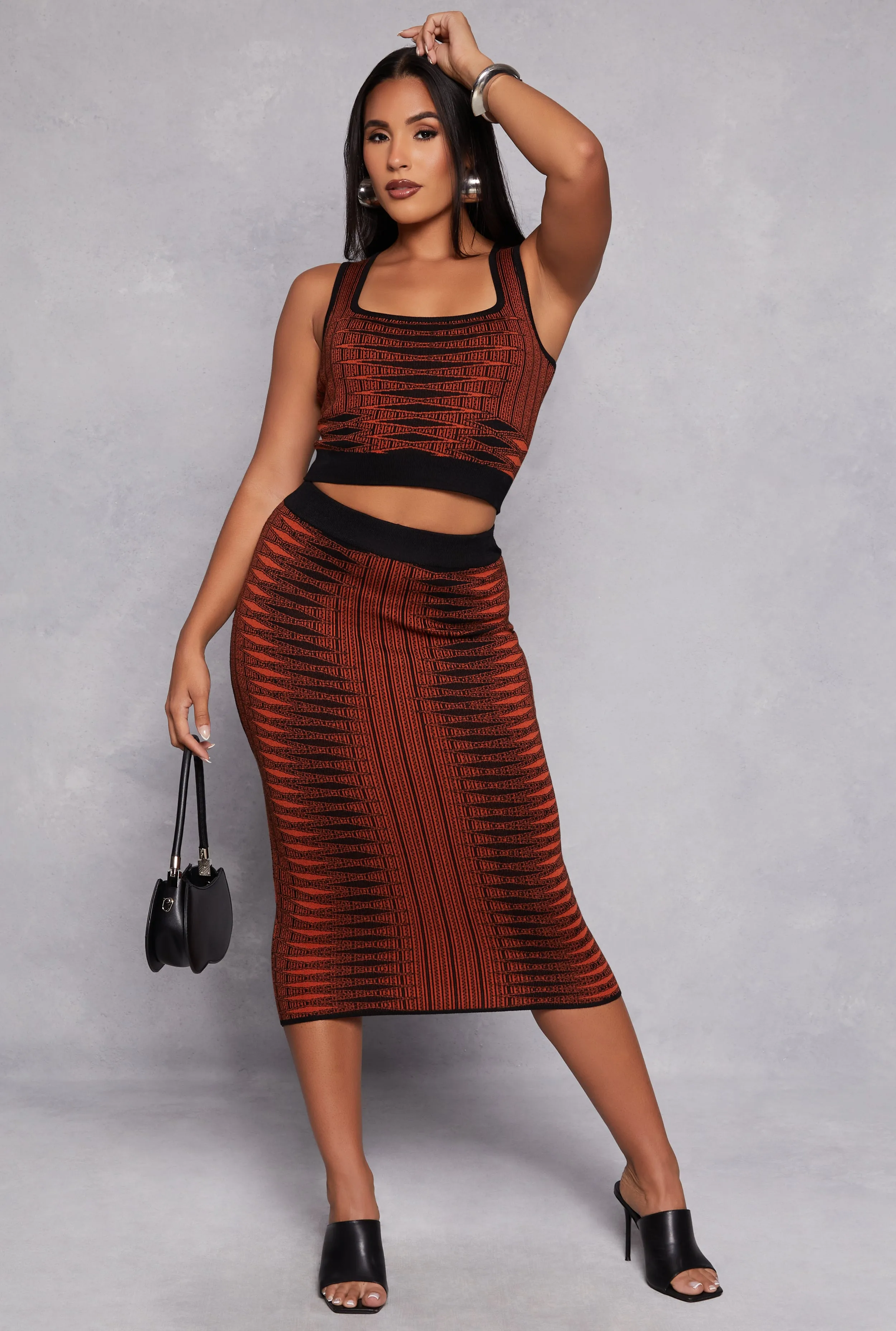 Almost Famous Abstract Print Knit Tank Top sold by Rainbow product image thumbnail 2