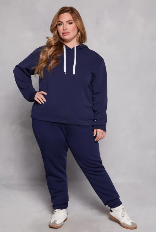Plus Size Fleece High Waisted Sweatpants sold by Rainbow