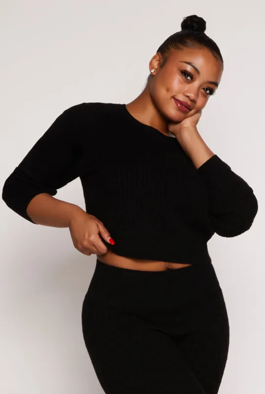 Plus Size Daisy Cable Knit Sweater sold by Rainbow