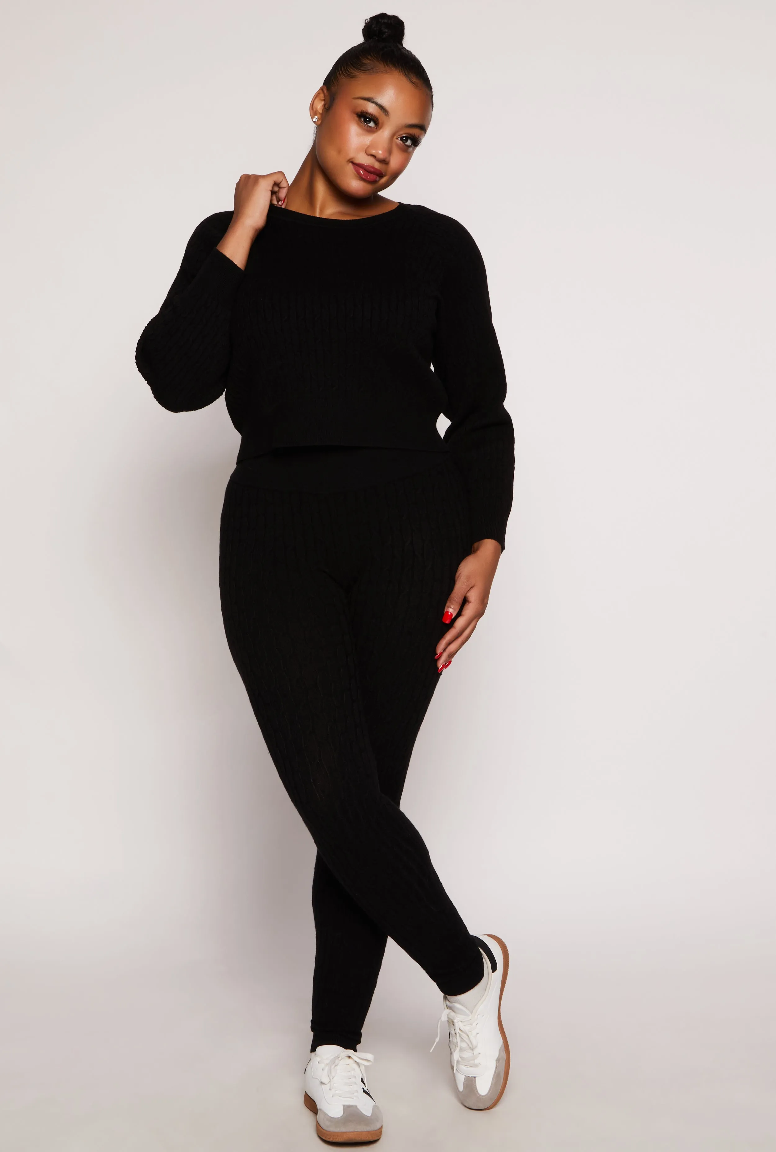 Plus Size Daisy Cable Knit Sweater sold by Rainbow product image thumbnail 2