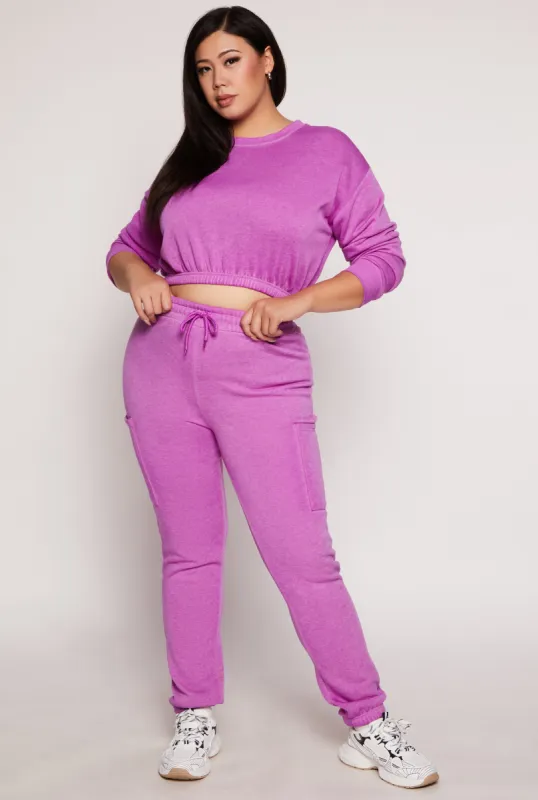Plus Size Fleece Drawstring Sweatpants sold by Rainbow