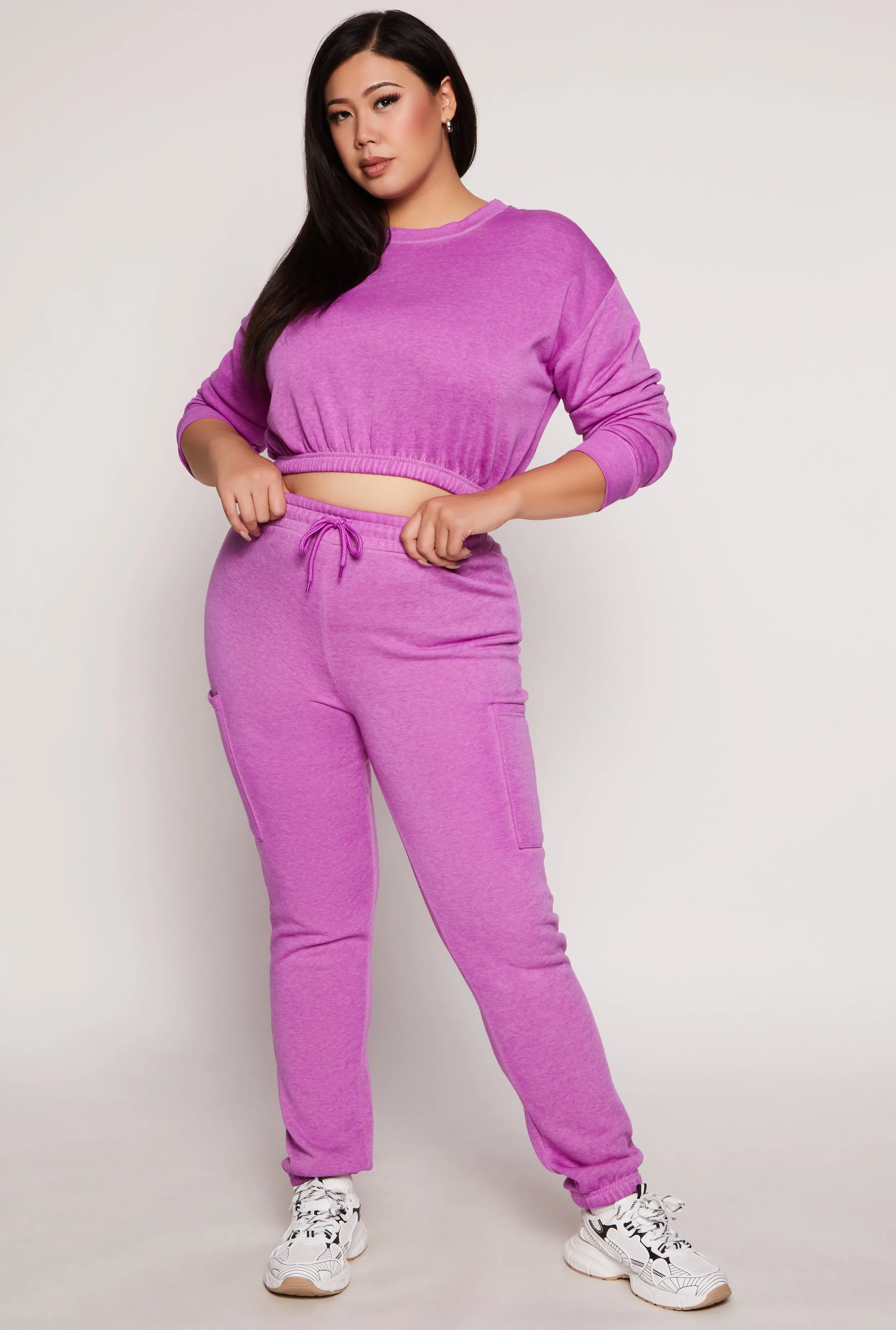 Plus Size Fleece Drawstring Sweatpants sold by Rainbow