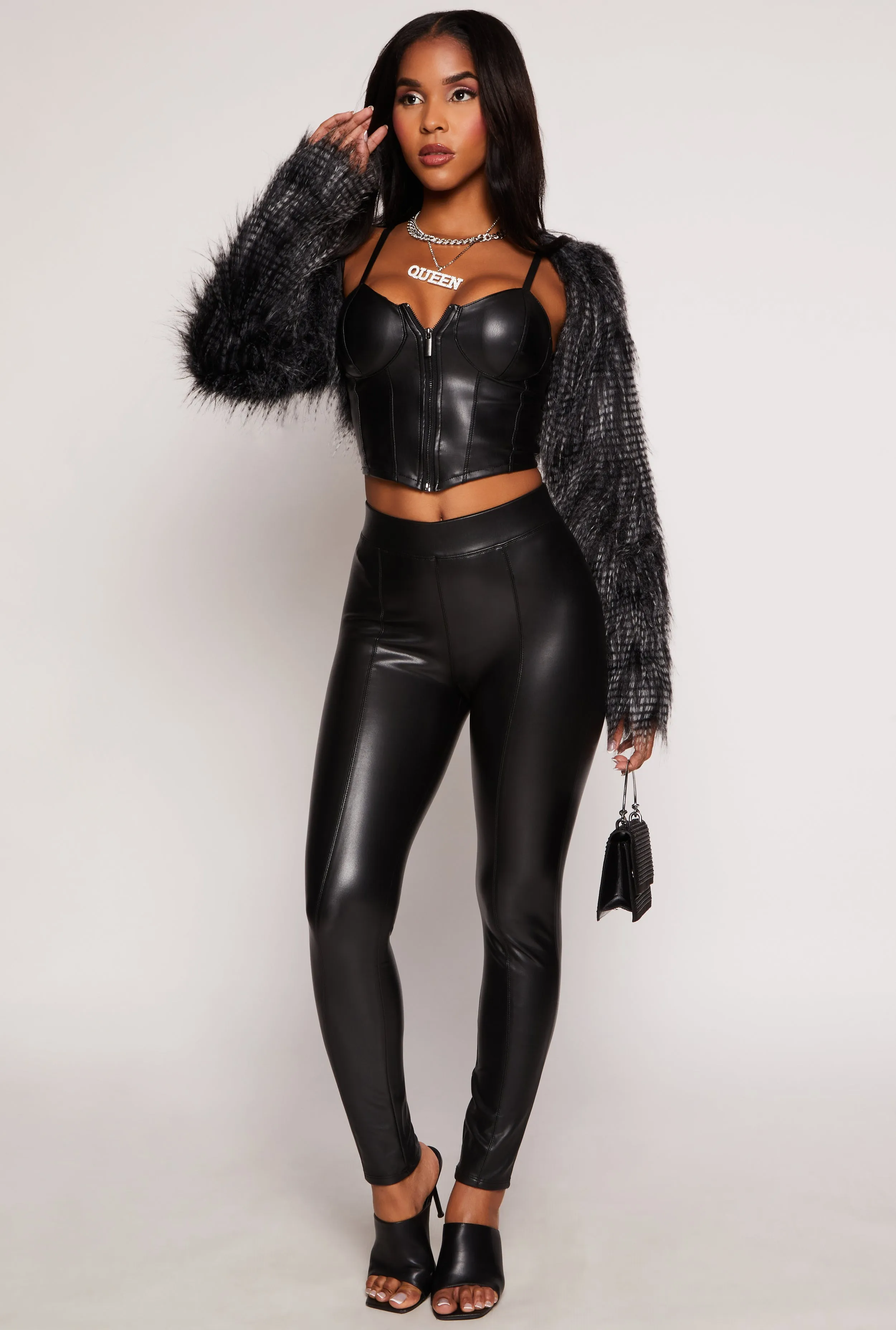 Shaggy Faux Fur Bolero Jacket sold by Rainbow product image thumbnail 2