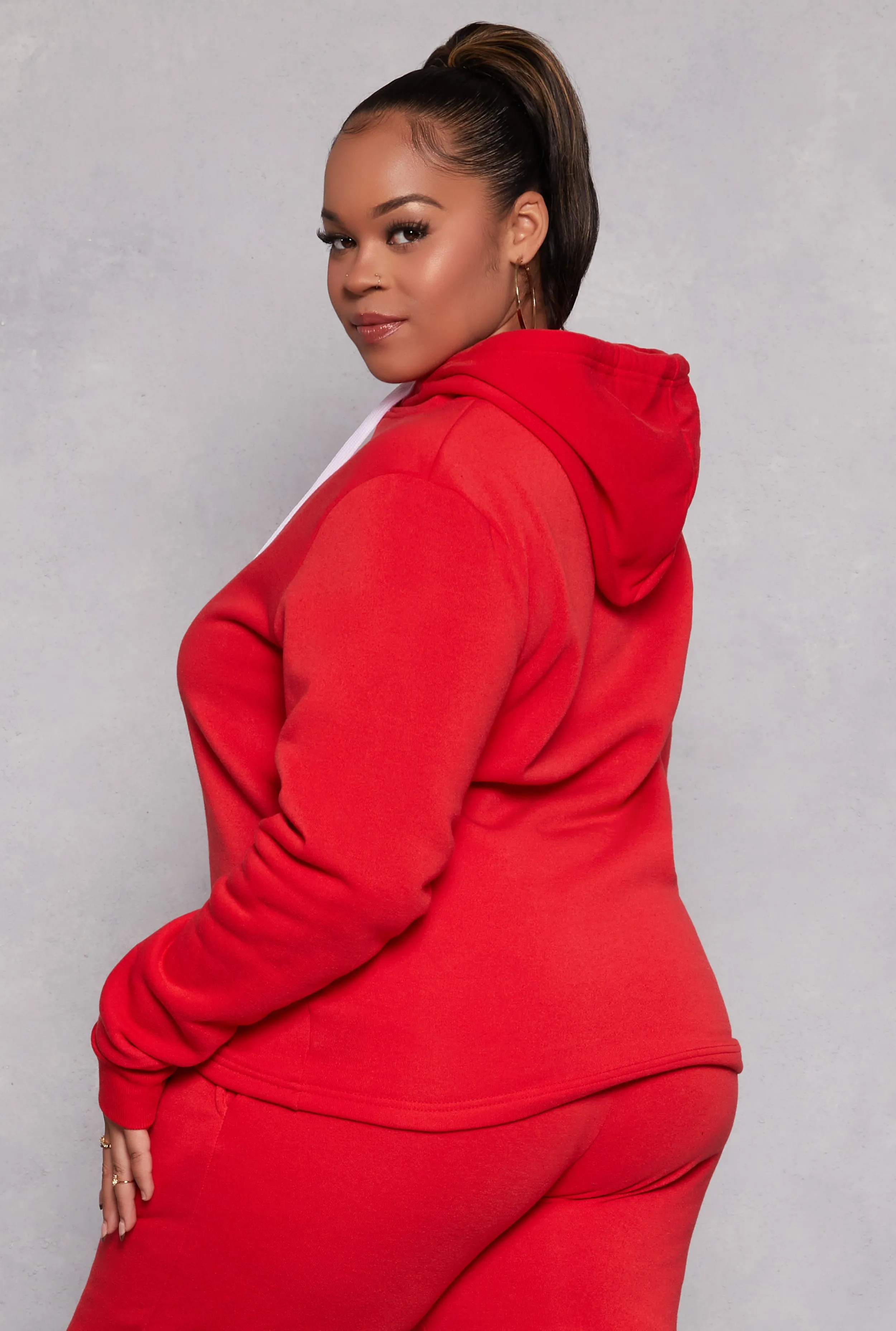 Plus Size Fleece Pullover Hoodie sold by Rainbow product image thumbnail 3