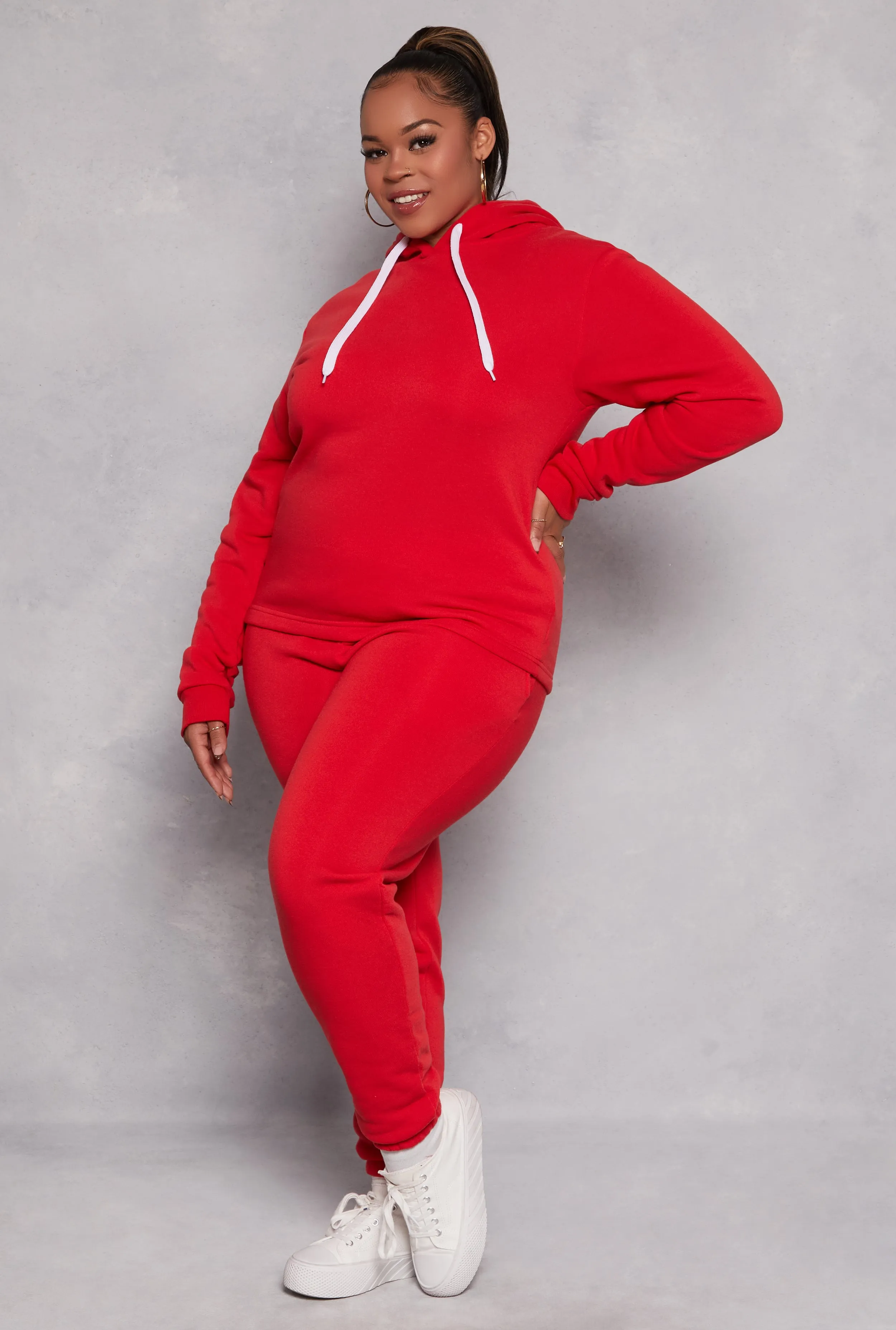 Plus Size Fleece Pullover Hoodie sold by Rainbow product image thumbnail 2