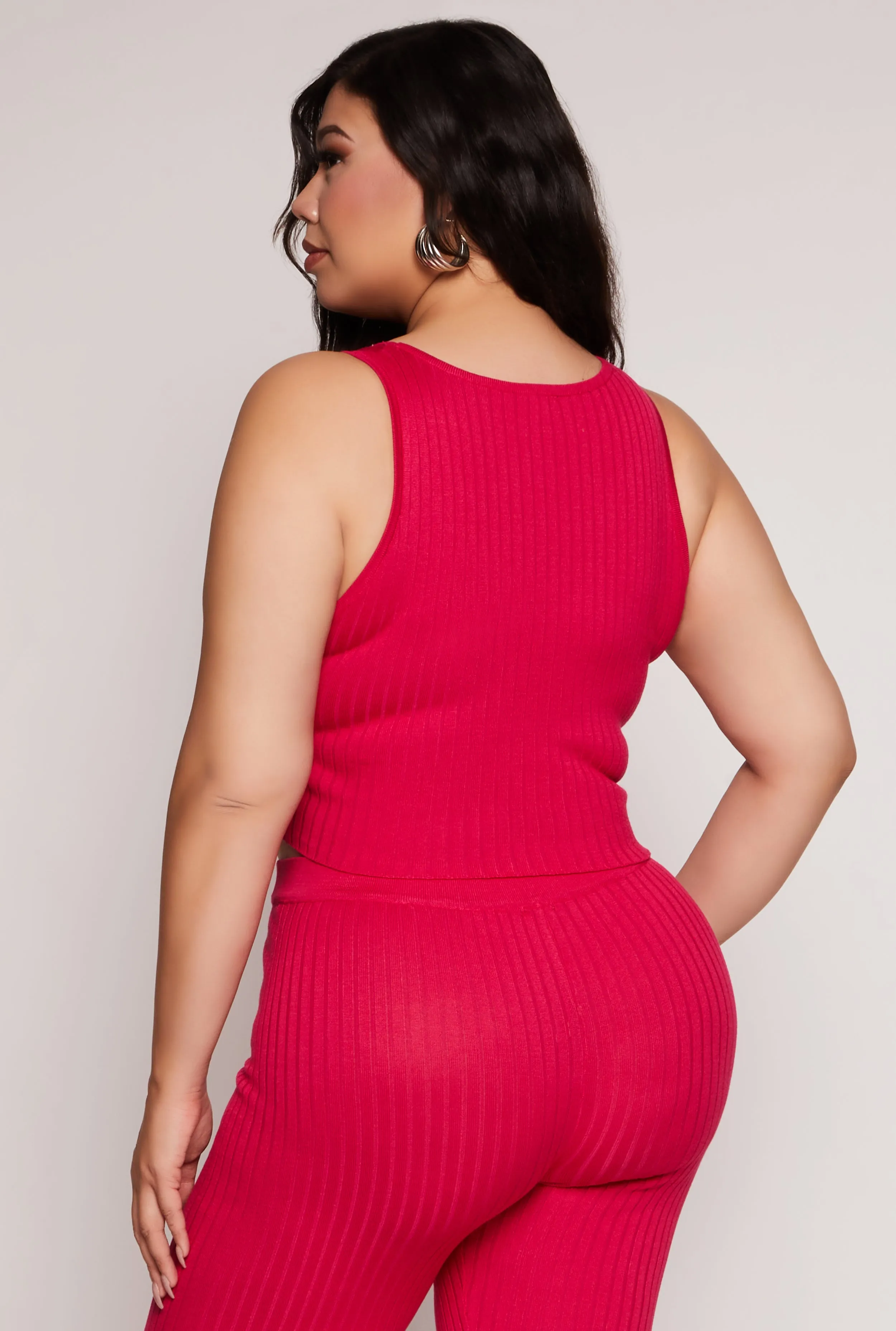 Plus Size Daisy Ribbed Knit Tank Top sold by Rainbow product image thumbnail 3