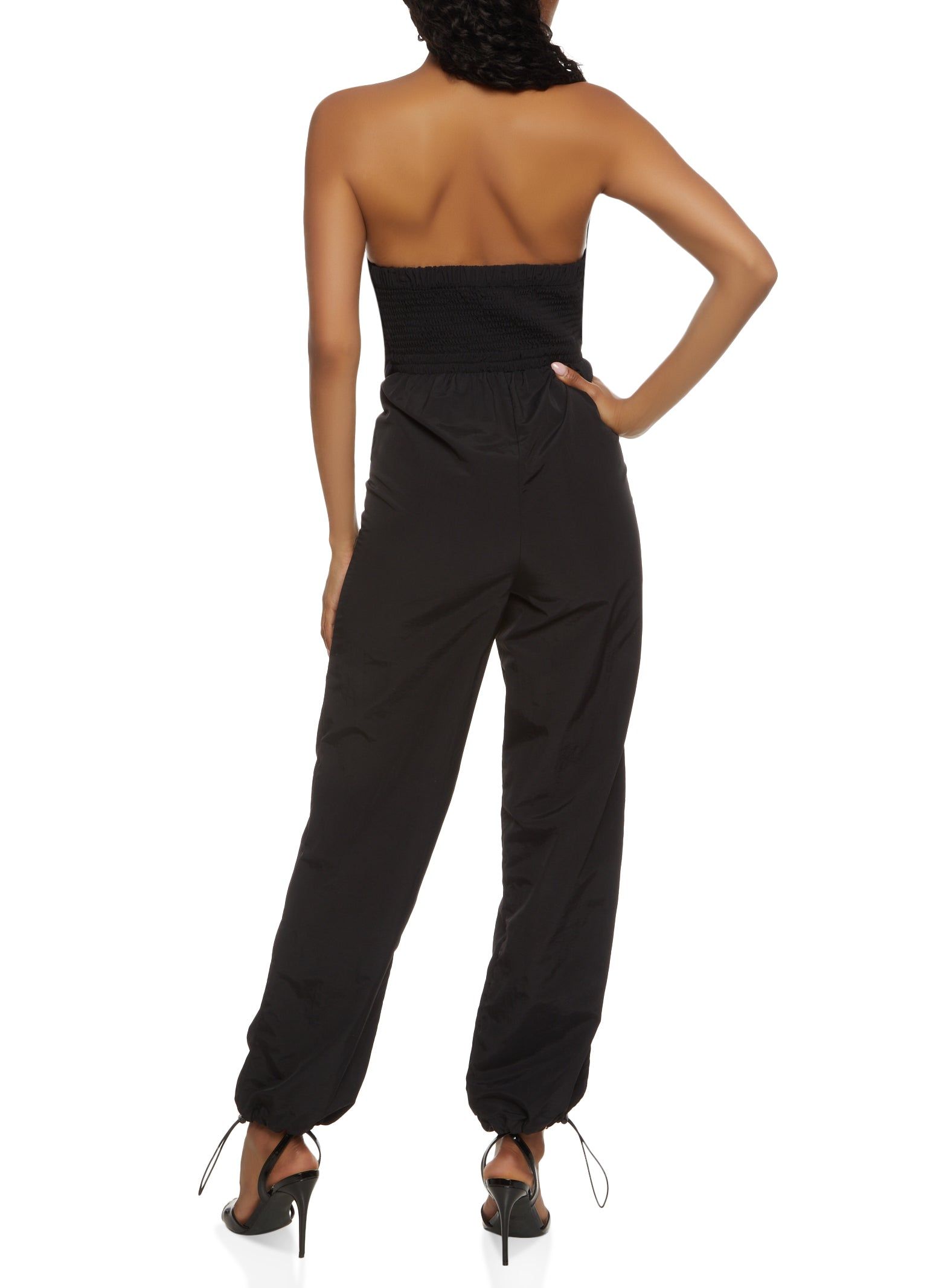 Ruched Strapless Cargo Pocket Jumpsuit sold by Rainbow product image thumbnail 2