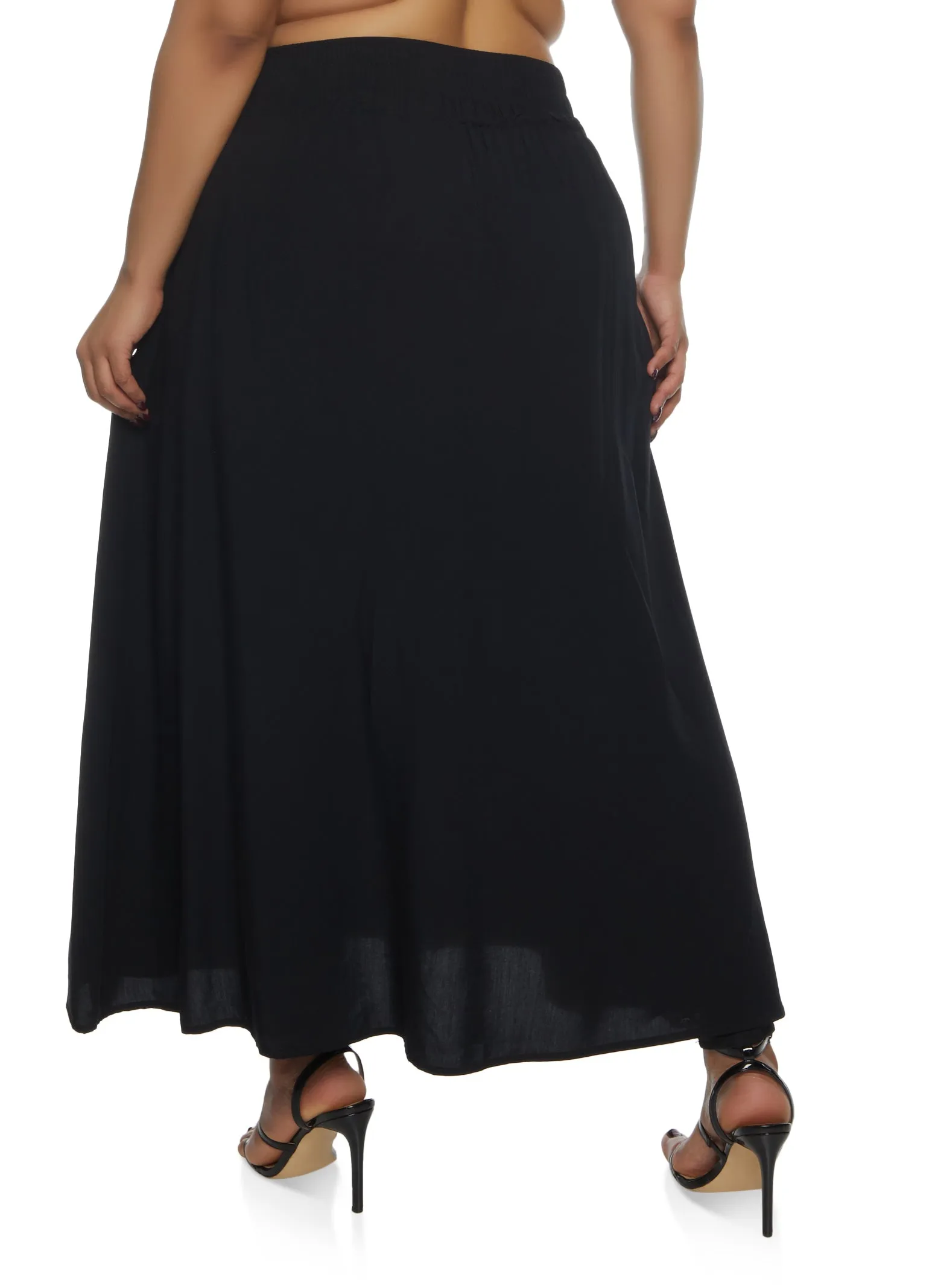 Plus Size High Waist Ruffle Wrap Skirt sold by Rainbow product image thumbnail 2