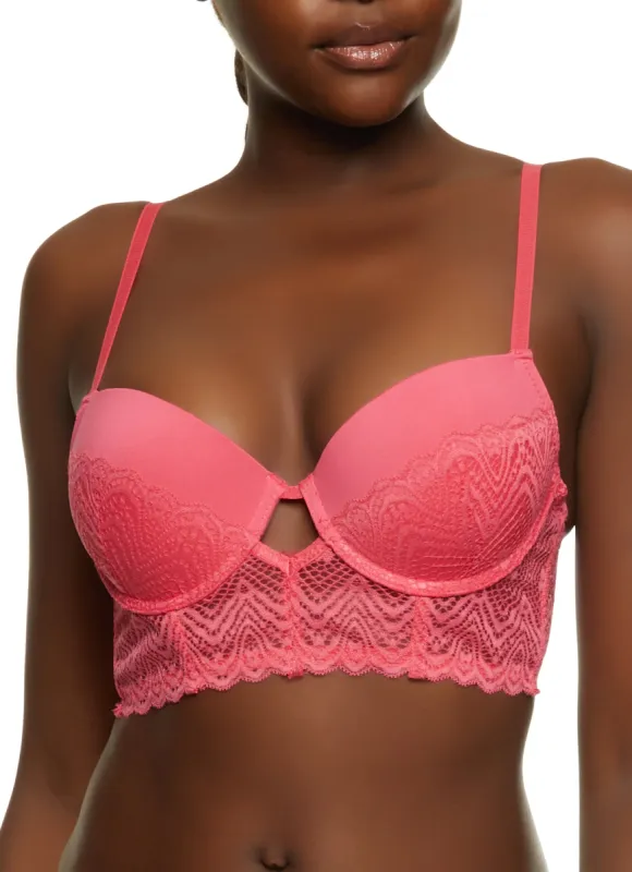 Keyhole Longline Plunge Bra sold by Rainbow