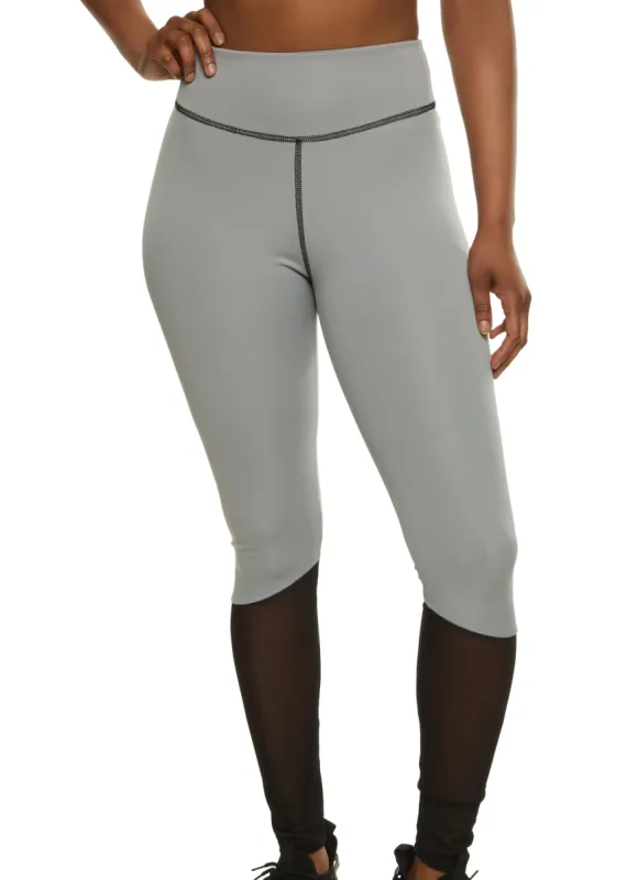 Mesh Color Block Leggings sold by Rainbow