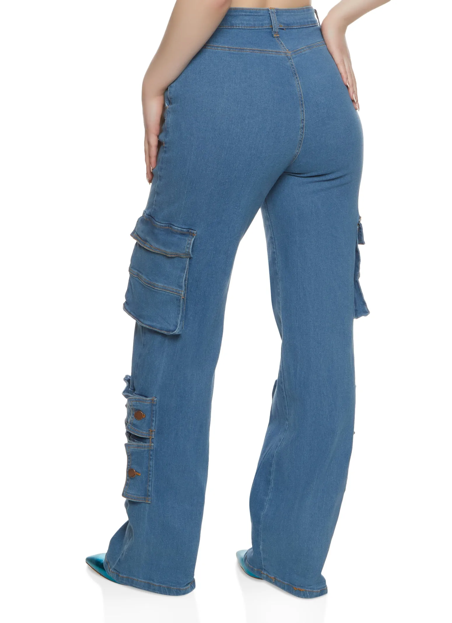 Denim Wide Leg Daisy Jeans sold by Rainbow product image thumbnail 3