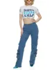 Denim Wide Leg Daisy Jeans sold by Rainbow