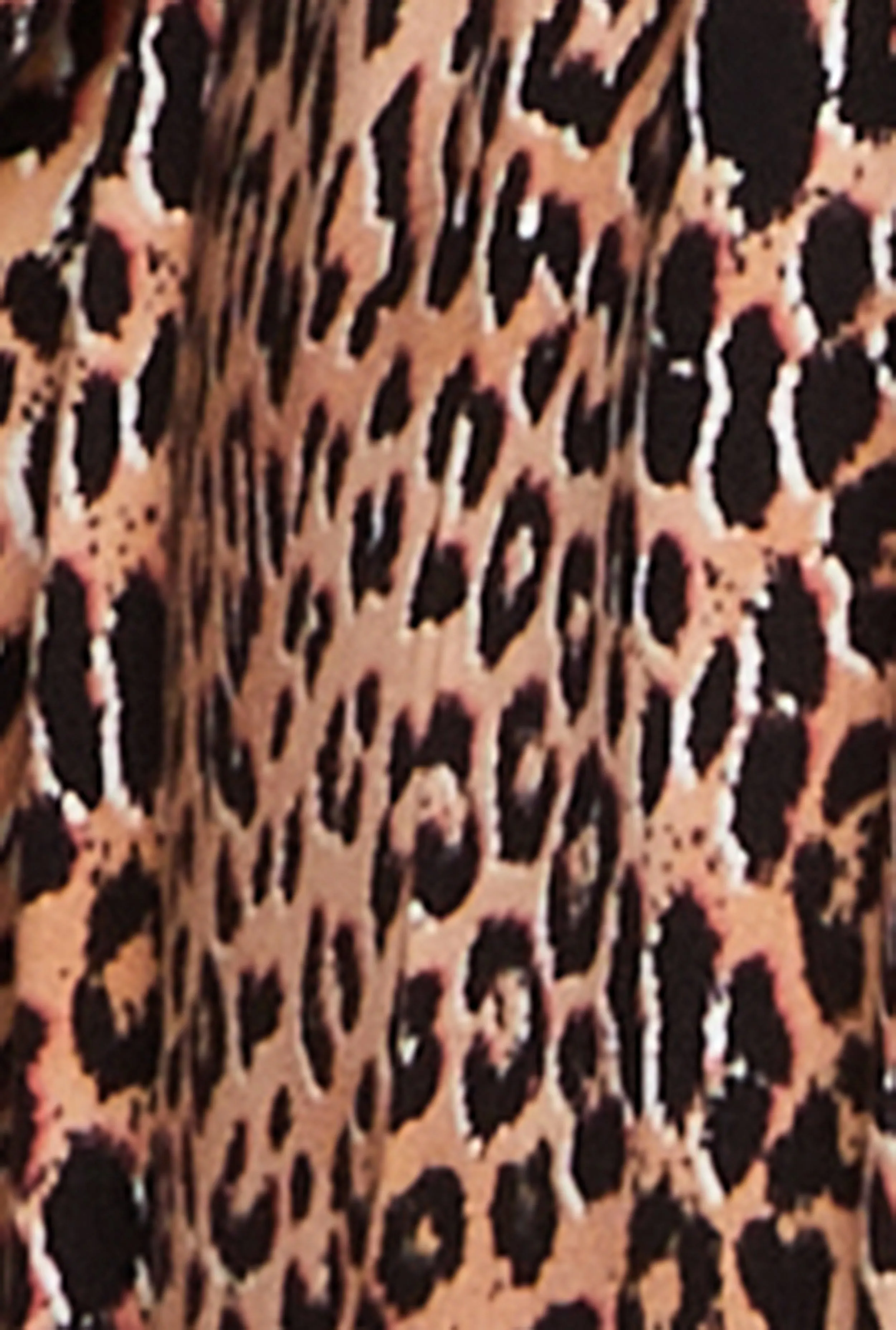 Plus Size Leopard Print Pajama Bralette and Shorts with Robe sold by Rainbow product image thumbnail 4