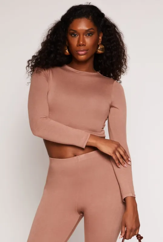 Soft Knit Crew Neck Crop Top sold by Rainbow