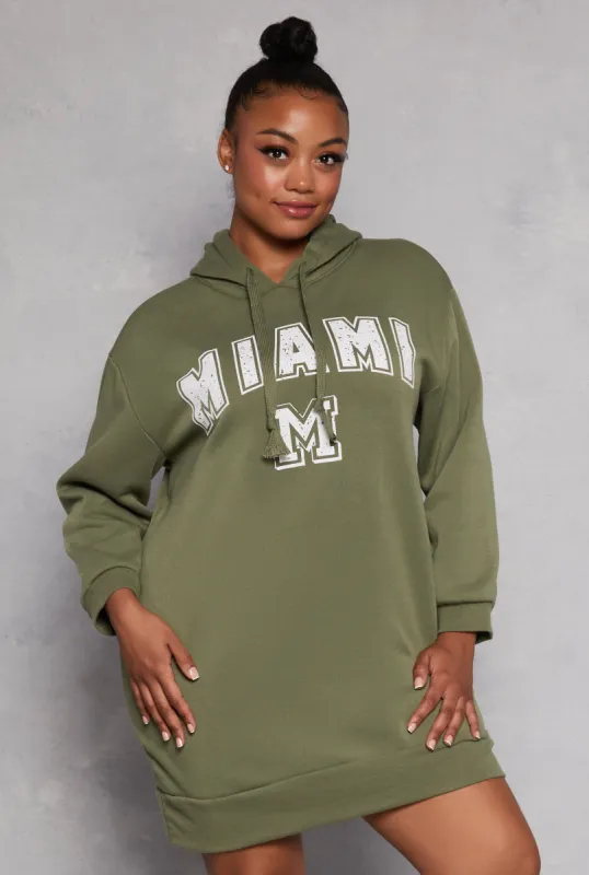 Plus Size Miami Hoodie Dress sold by Rainbow