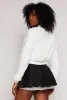 Faux Fur Zip Front Bomber Jacket sold by Rainbow