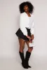 Faux Fur Zip Front Bomber Jacket sold by Rainbow