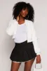 Faux Fur Zip Front Bomber Jacket sold by Rainbow