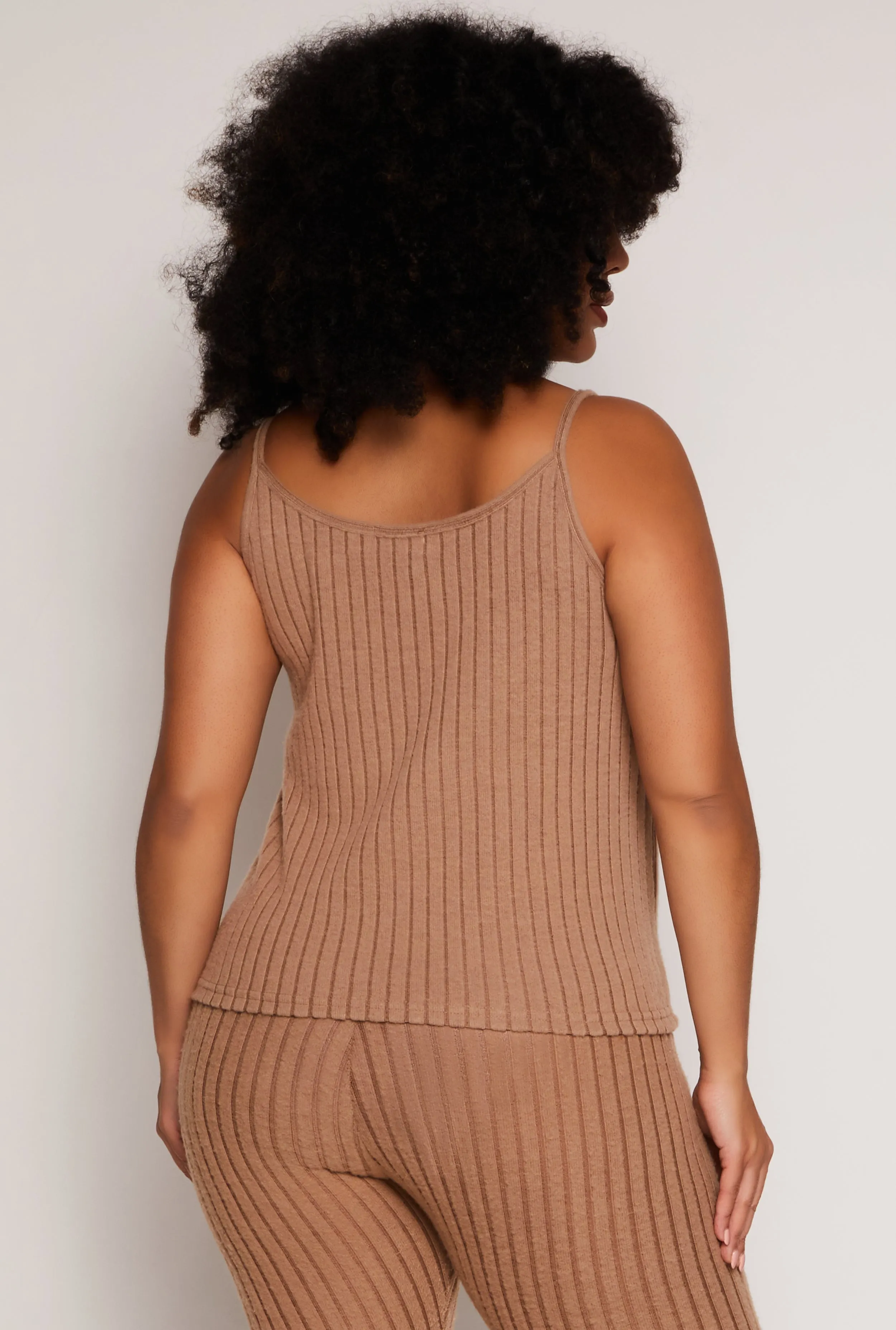 Plus Size Brushed Ribbed Knit Cami sold by Rainbow product image thumbnail 3