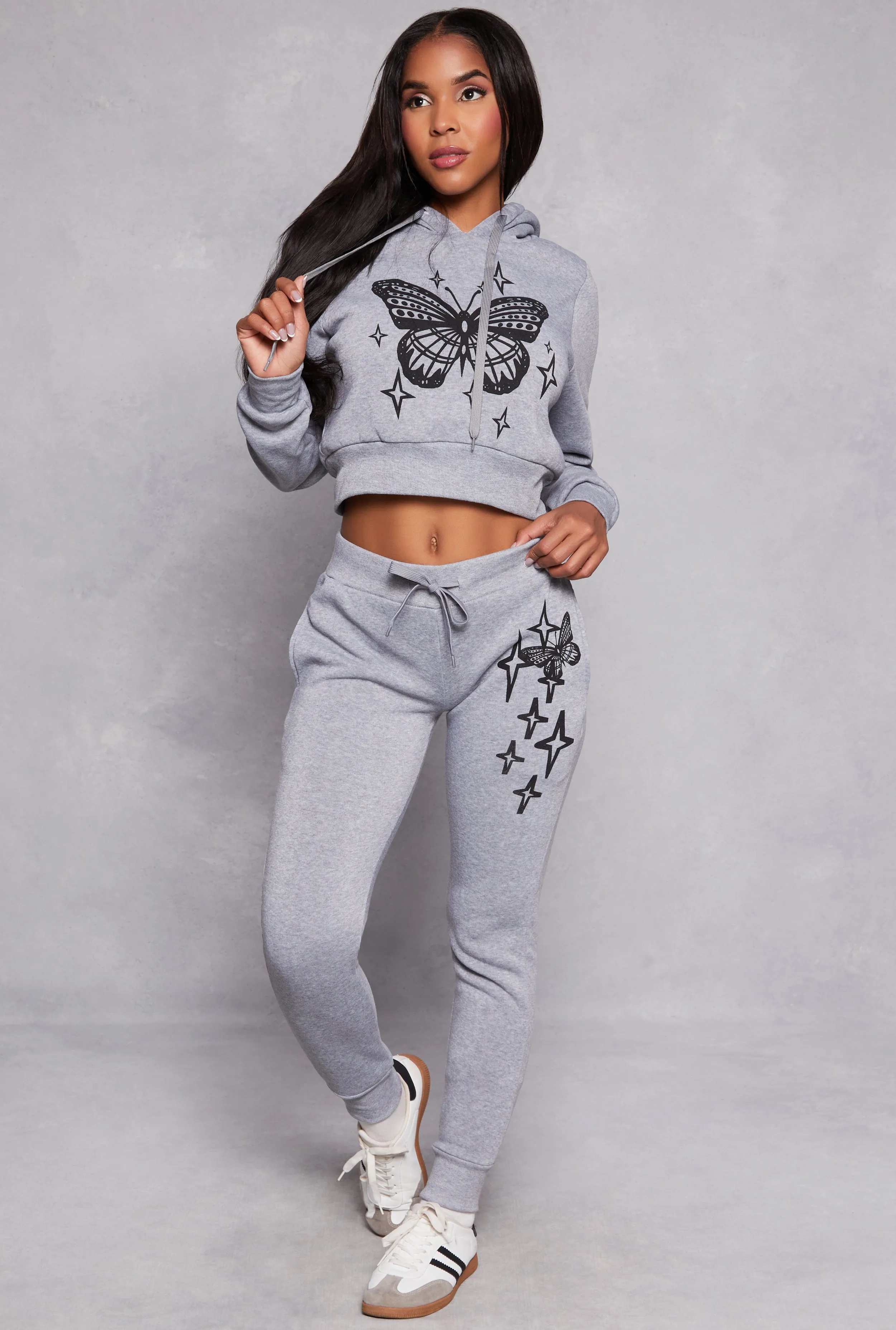 Butterfly Cropped Hoodie sold by Rainbow product image thumbnail 2