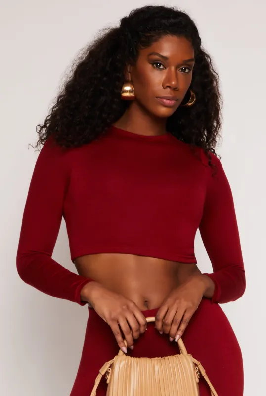 Soft Knit Crew Neck Crop Top sold by Rainbow