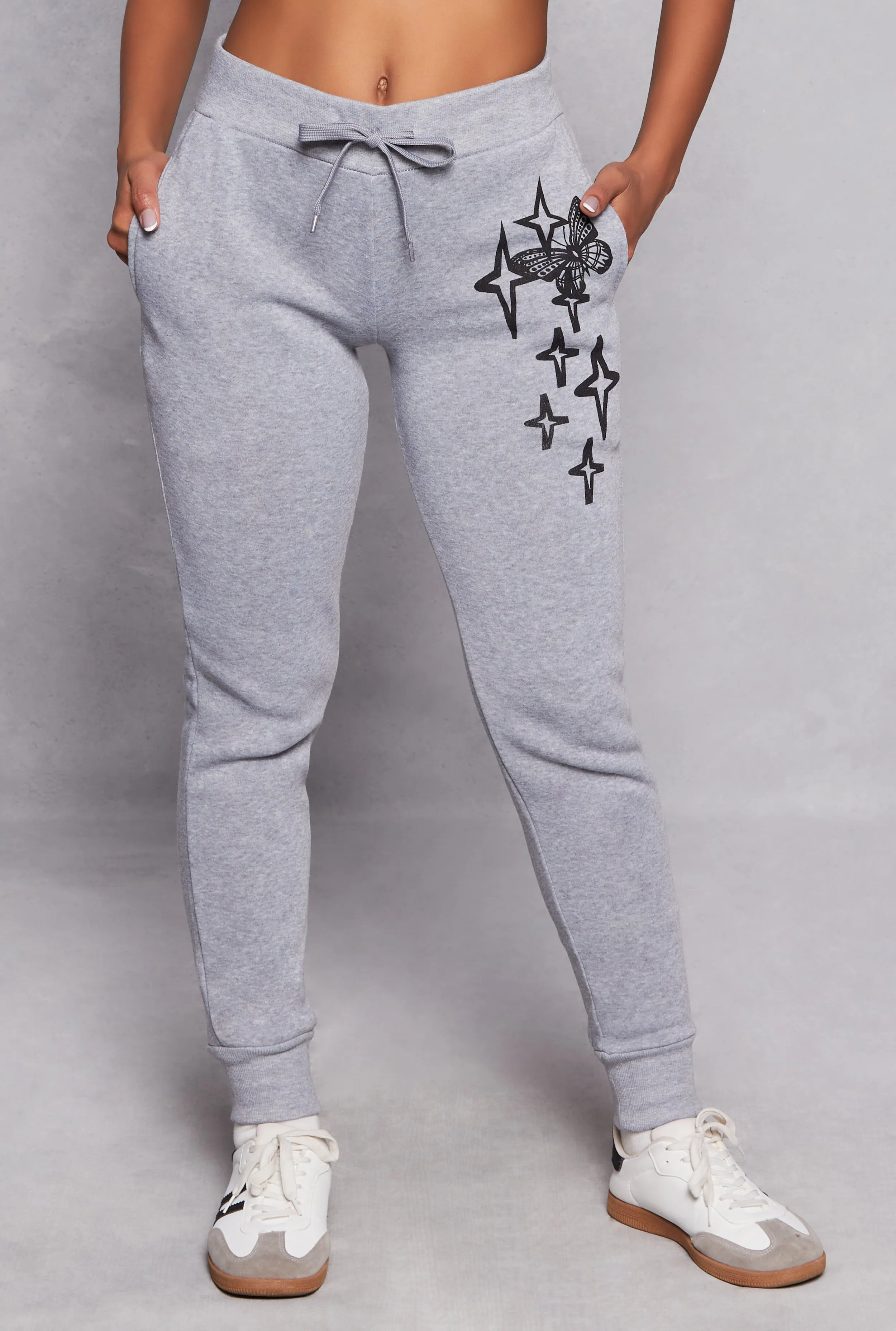 Fleece Butterfly Graphic Joggers sold by Rainbow product image thumbnail 2