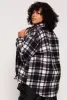 Plus Size Plaid Fleece Button Front Shacket sold by Rainbow