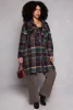 Plus Size Spoon Jeans Plaid Fleece Shacket sold by Rainbow