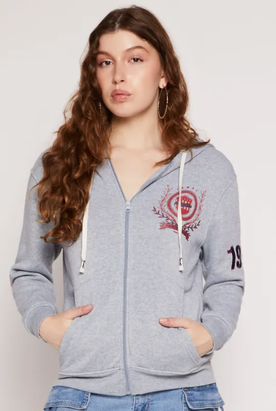 California 1996 Graphic Zip Front Hoodie made by Rainbow