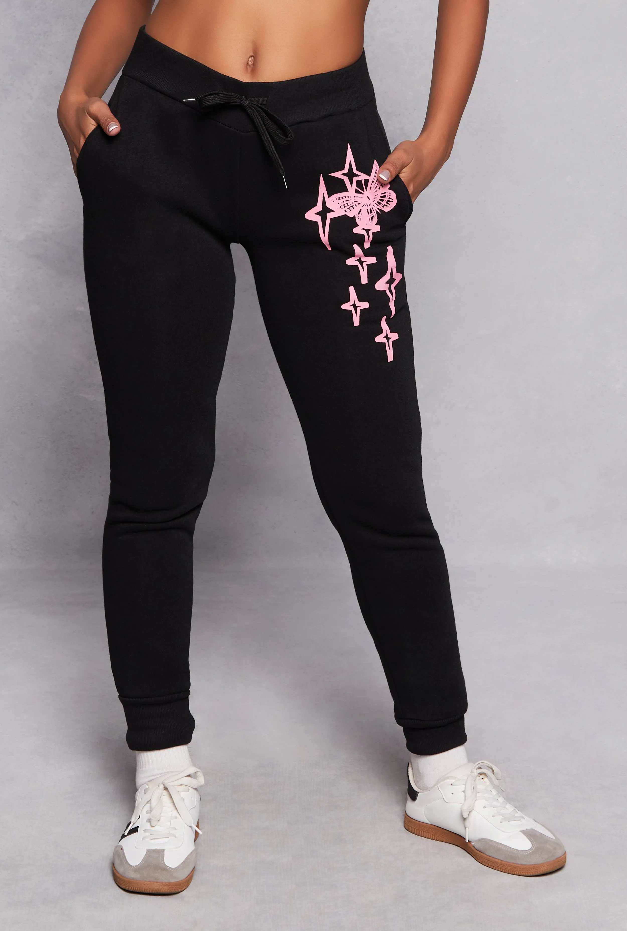 Fleece Butterfly Graphic Joggers sold by Rainbow product image thumbnail 2