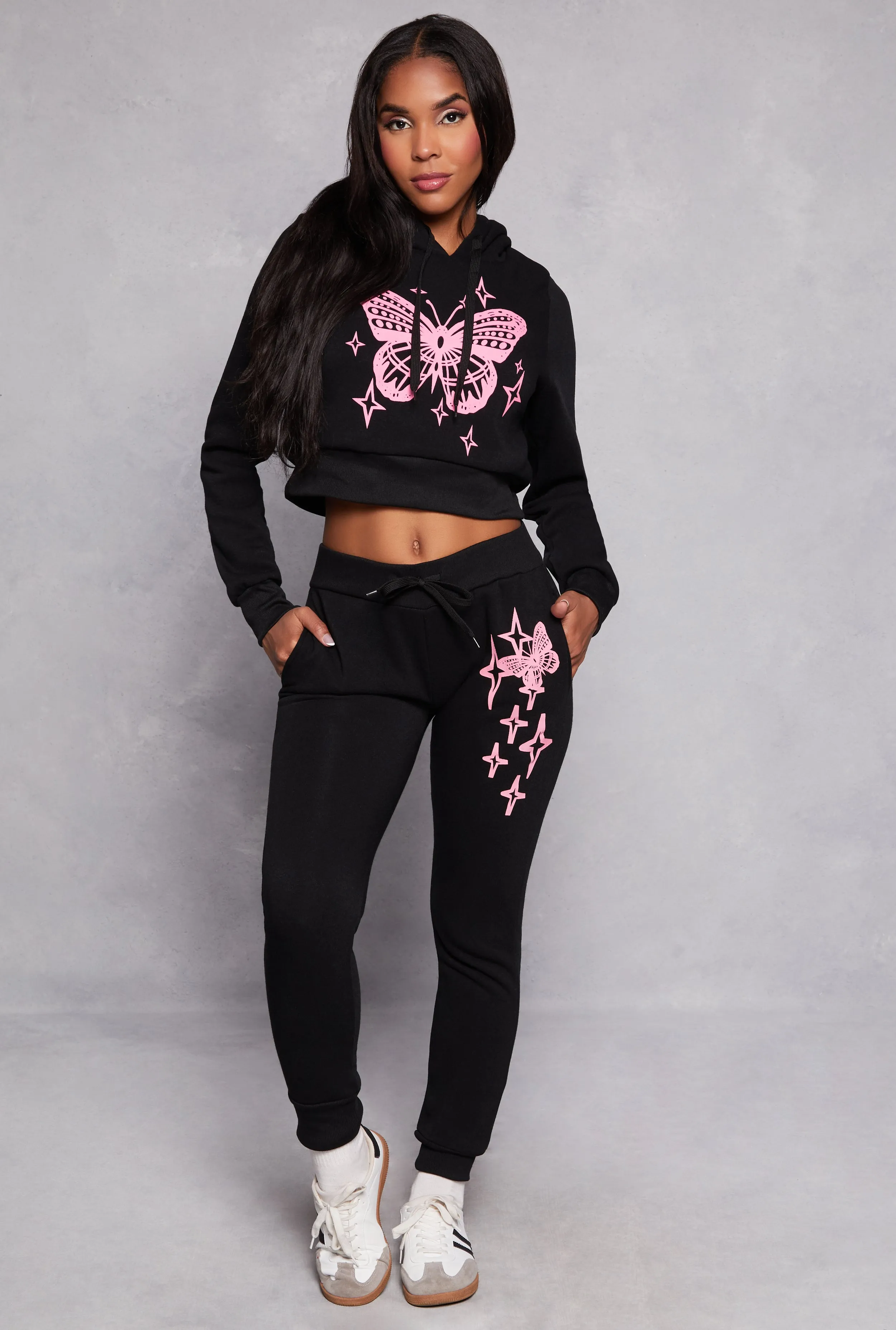 Butterfly Cropped Hoodie sold by Rainbow product image thumbnail 2