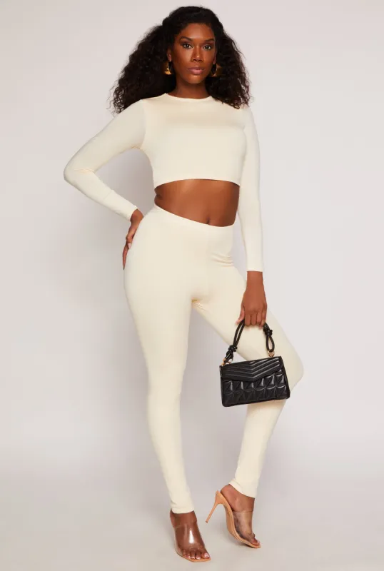 Soft Knit High Waist Leggings sold by Rainbow