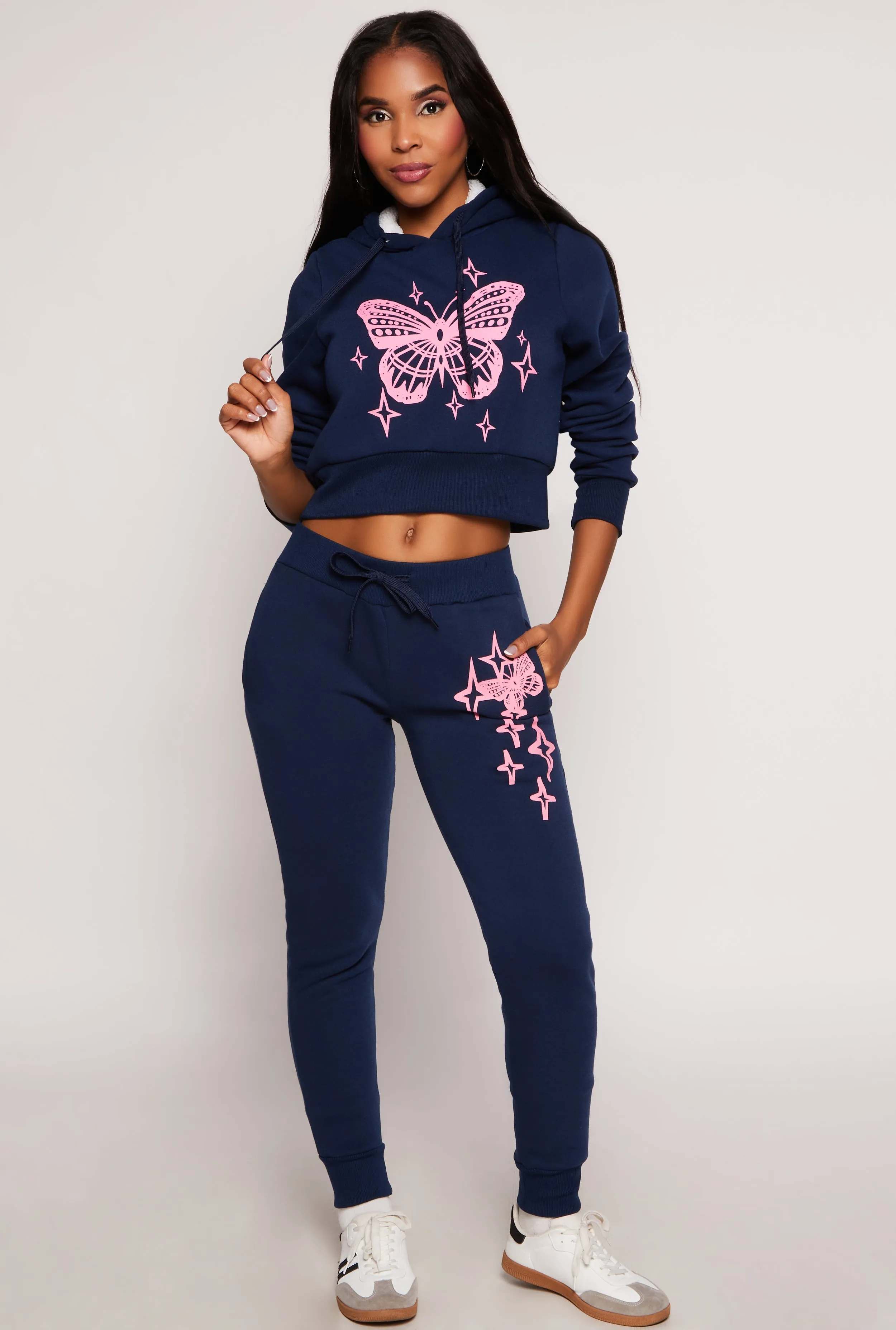 Butterfly Cropped Hoodie sold by Rainbow product image thumbnail 2