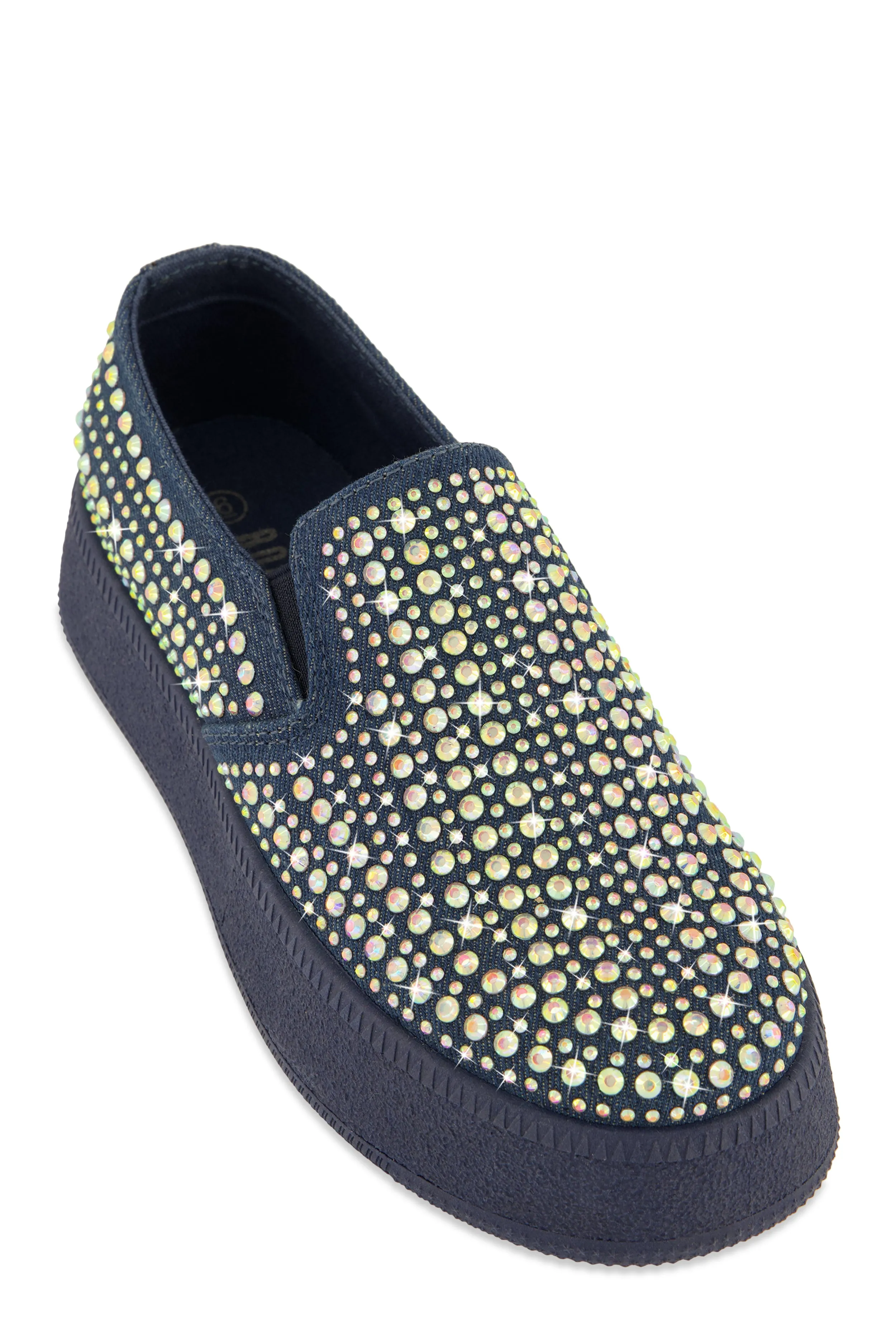 Rhinestone Slip On Platform Sneakers sold by Rainbow