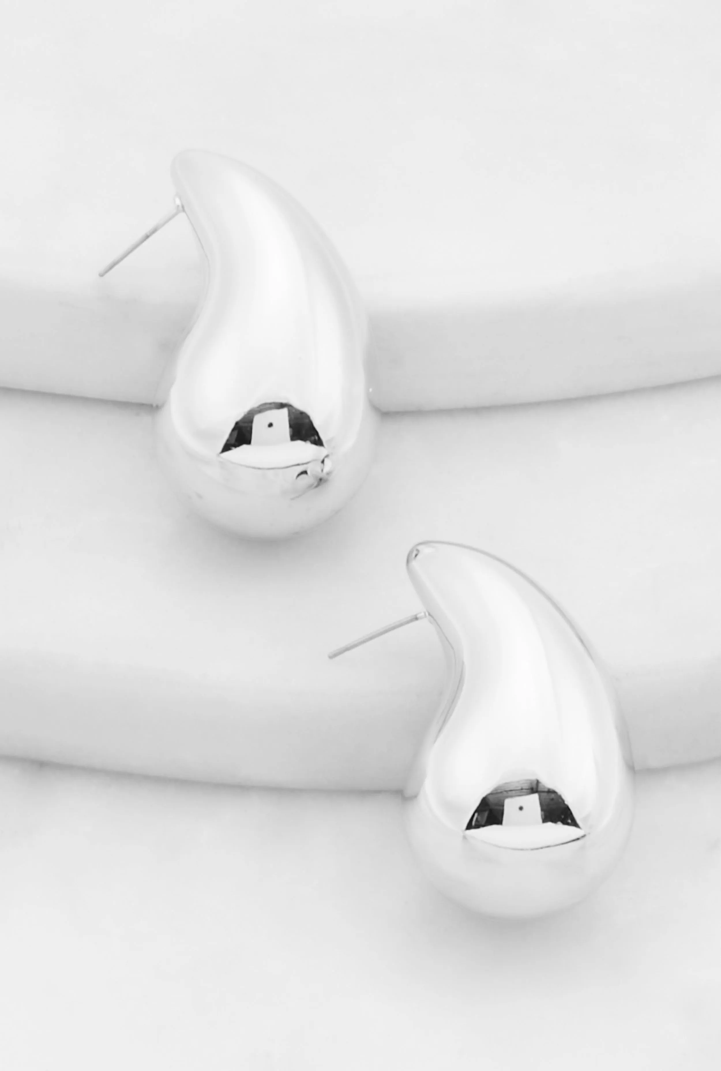 Metallic Chunky Teardrop Earrings sold by Rainbow product image thumbnail 2