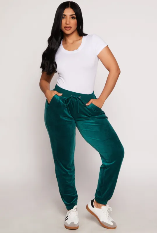 Velour Drawstring Sweatpants sold by Rainbow