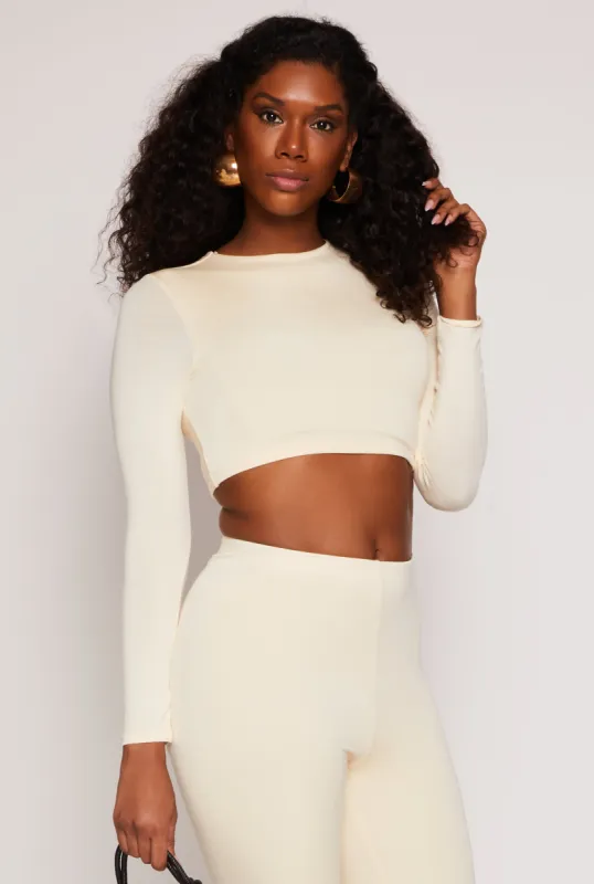 Soft Knit Crew Neck Crop Top sold by Rainbow
