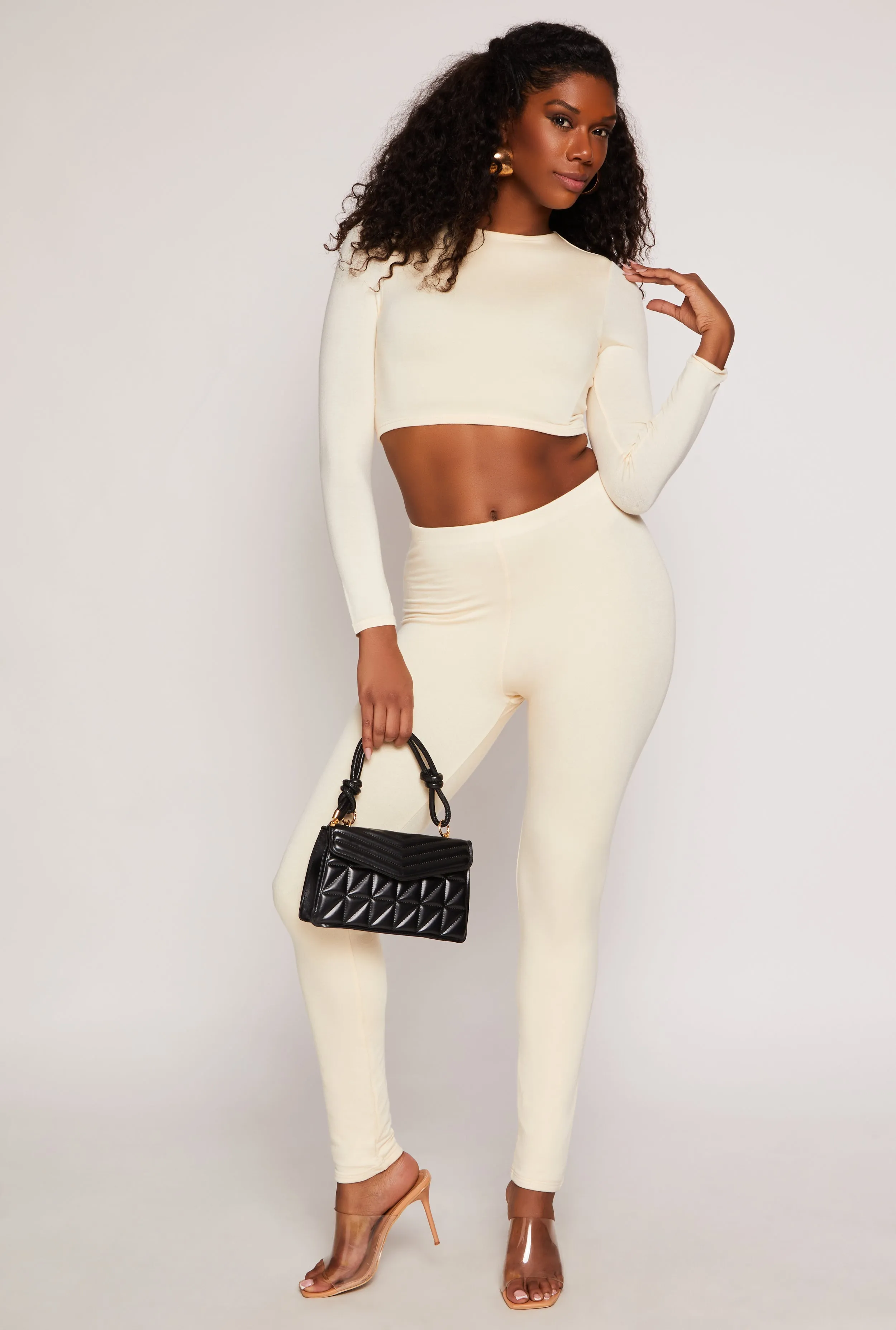Soft Knit Crew Neck Crop Top sold by Rainbow product image thumbnail 2