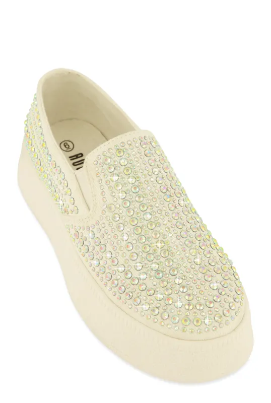 Rhinestone Slip On Platform Sneakers sold by Rainbow