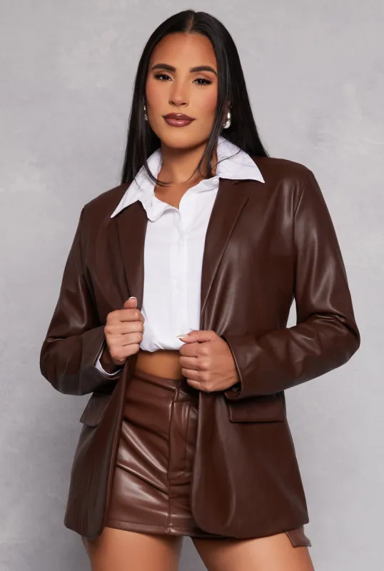 Faux Leather Blazer sold by Rainbow