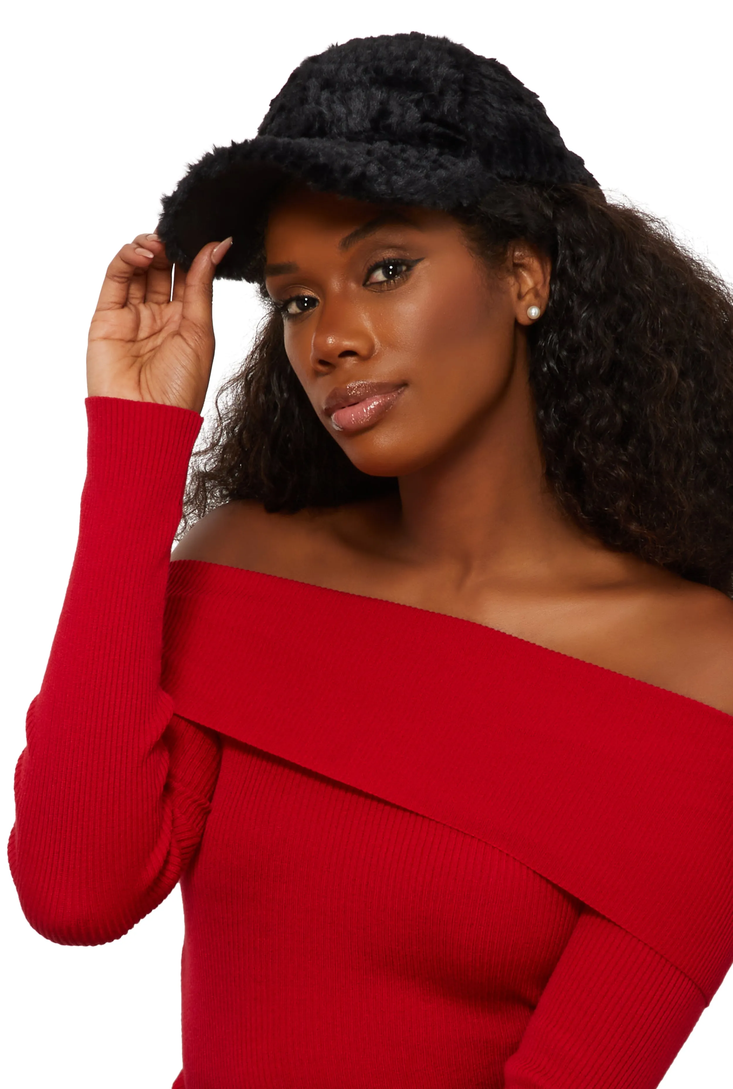 Faux Fur Baseball Cap sold by Rainbow