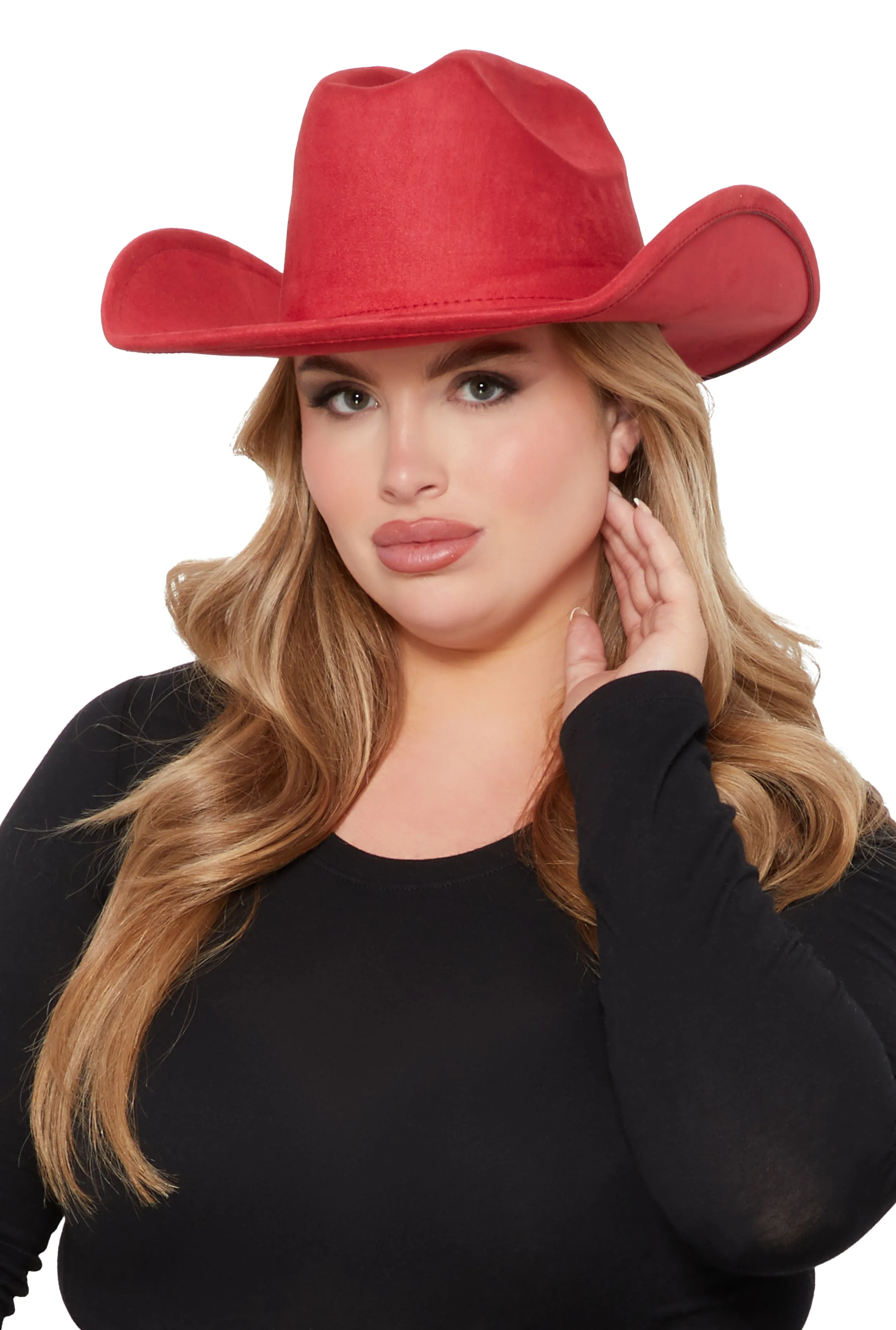 Basic Faux Suede Cowboy Hat sold by Rainbow