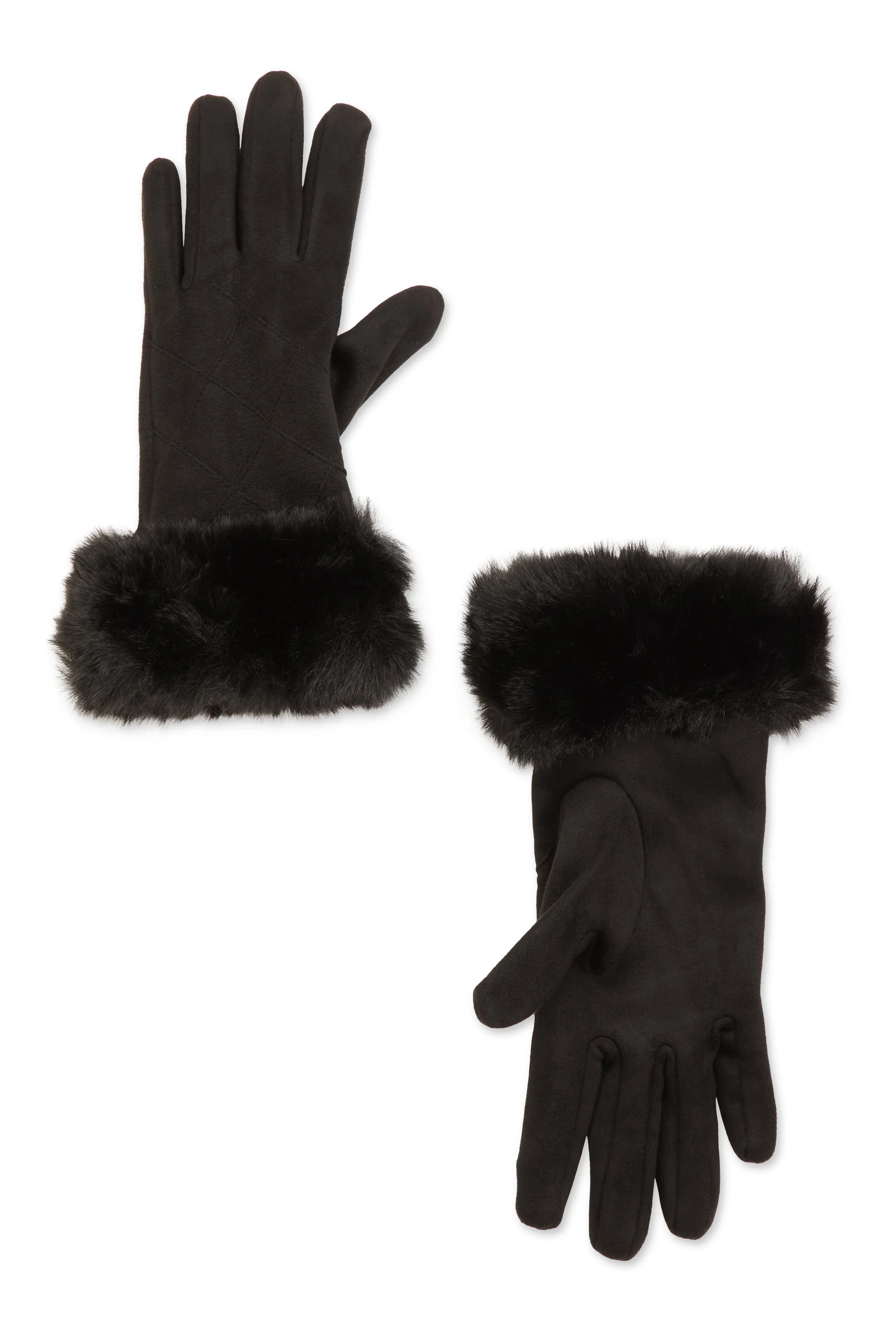 Faux Suede Quilted Gloves sold by Rainbow product image thumbnail 2